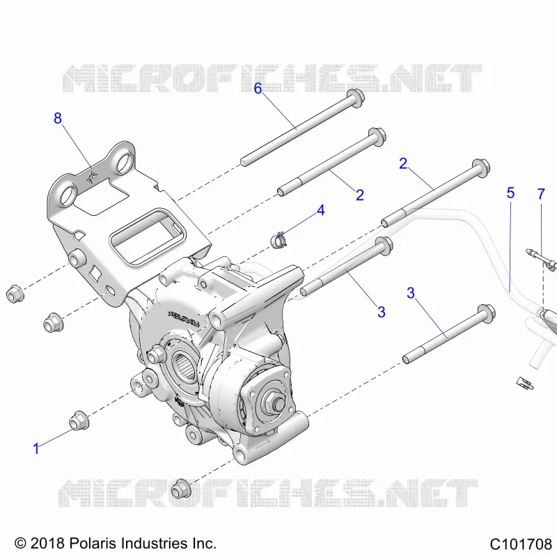 SYSTÃˆME DE TRANSMISSION, GEARCASE MOUNTING, REAR