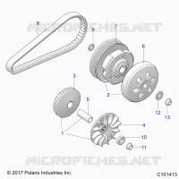 SYSTÃˆME DE TRANSMISSION, PRIMARY CLUTCH
