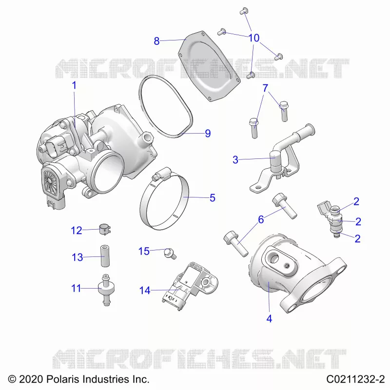 ENGINE, CORPS DE PAPILON AND FUEL RAIL