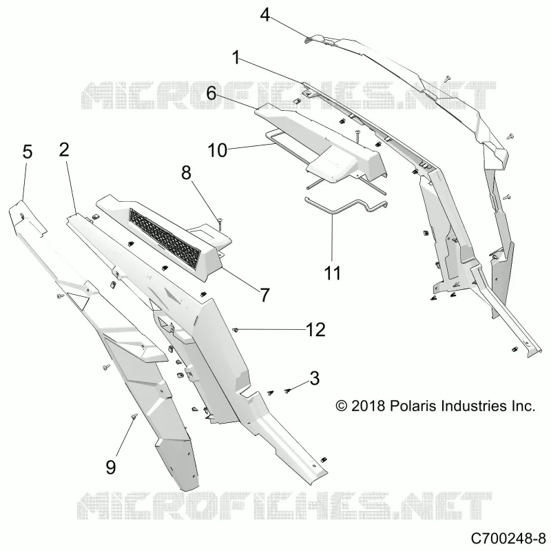 CARROSSERIE ARRIERE FENDERS AND BEZELS- Z22NAS99CZ (C700248-8)