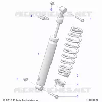 SUSPENSION, AMORTISSEUR AVANT
