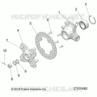 SUSPENSION ARRIERE HUB AND BEARING CARRIER