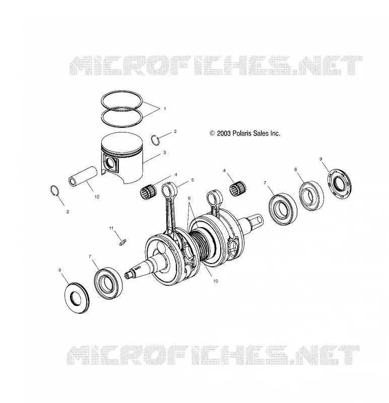 PISTON ET VILEBREQUIN (600)