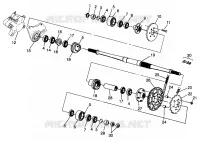 ARBRE DE TRANSMISSION INTERMEDIAIRE 6X6 400L W968740 AND 6X6 400L NORWEGIAN N968740 (4935963596C003)