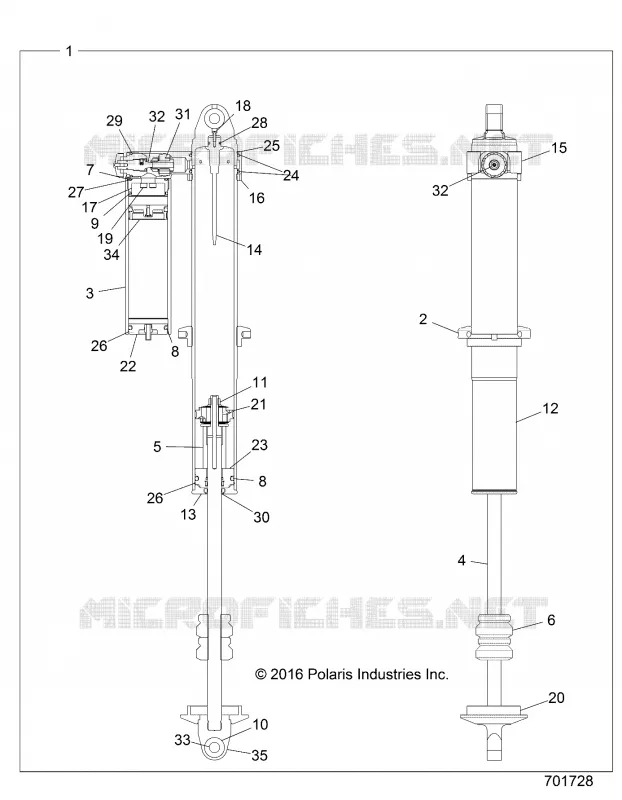 SUSPENSION, AMORTISSEUR ARRIERE INTERNALS