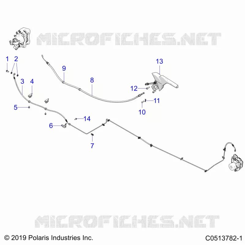 FREIN ARRIERE BRAKE LINE AND PARK BRAKE