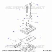 ENGINE, THROTTLE BODY AND COUVERCLE SOUPAPE