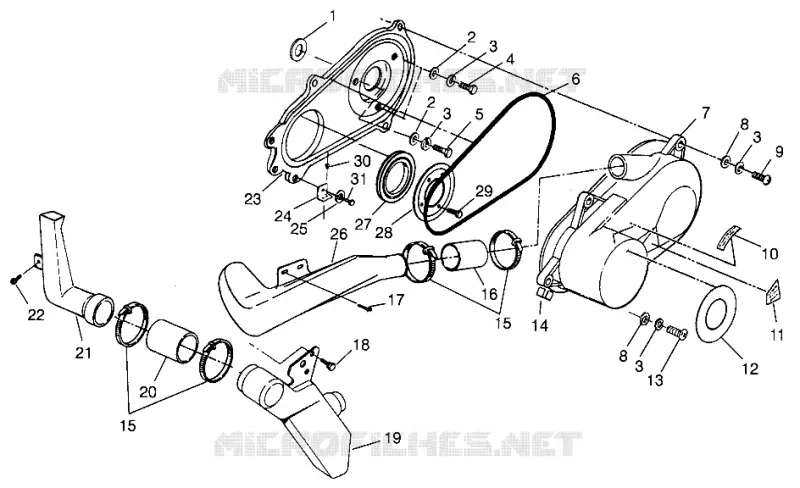 COUVERCLE D'EMBRAYAGE XPLORER 300 W969130 (4935903590C004)