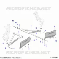 SUSPENSION, A-ARM AND SUPPORT MOUNTING