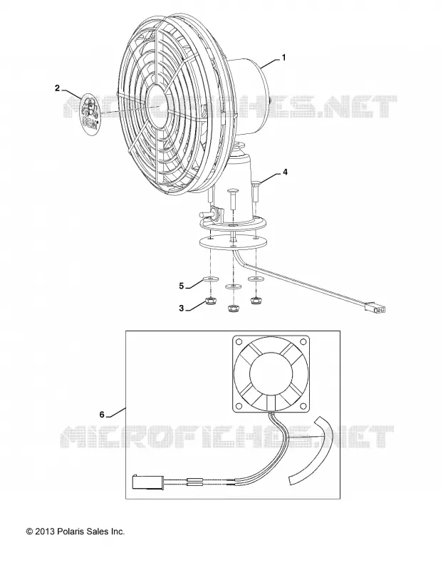 ELECTRICITE, OPTIONS, DASH FAN, BLACK, FAN AND HARDWARE ONLY