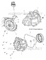 MOTEUR, STATOR COVER AND VOLANT MOTEUR