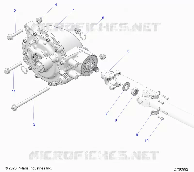 SYSTÃˆME DE TRANSMISSION, REAR GEARCASE MOUNTING