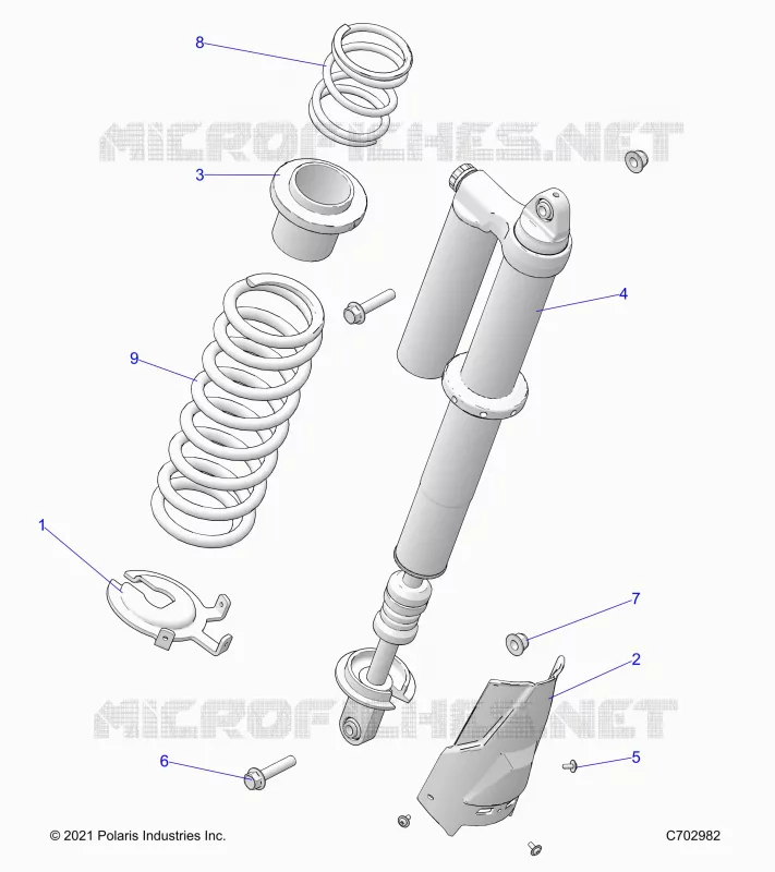 SUSPENSION, REAR SUPPORT AMORTISSEUR , STANDARD/PREMIUM