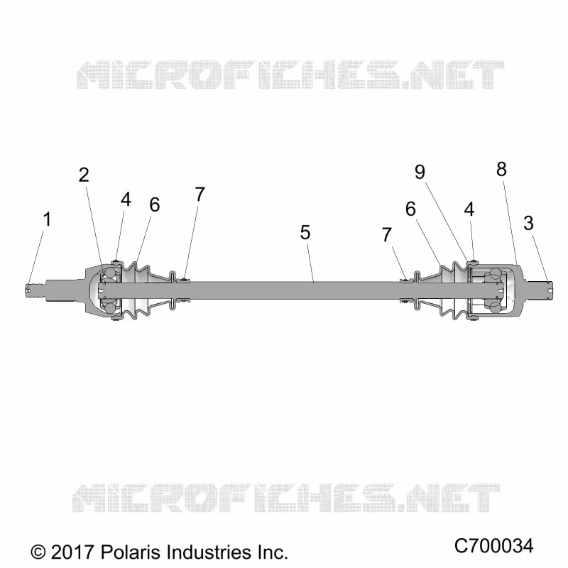 SYSTEME DE TRANSMISSION, FRONT HALF SHAFT