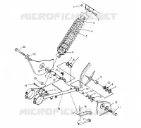 BRAS OSCILLANT ET AMORTISSEUR ARRIERE 6x6 300 W948730 (4926792679C003)