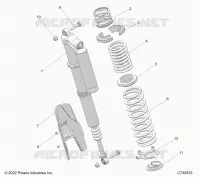 SUSPENSION, REAR SUPPORT AMORTISSEUR , STANDARD/PREMIUM