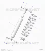 SUSPENSION, REAR SUPPORT AMORTISSEUR 