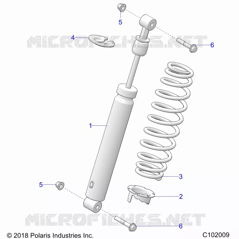 SUSPENSION, AMORTISSEUR AVANT