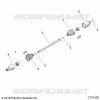 DRIVE TRAIN, DRIVE ARBRE DE TRANSMISSION ARRIERE