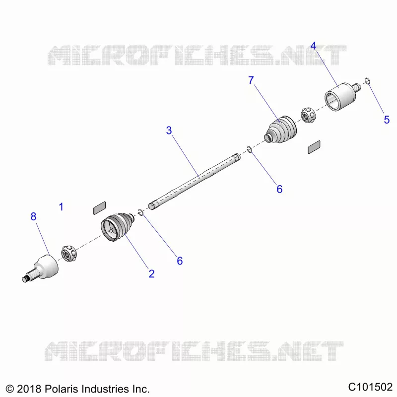 DRIVE TRAIN, DRIVE ARBRE DE TRANSMISSION ARRIERE