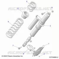 SUSPENSION, REAR SUPPORT AMORTISSEUR 