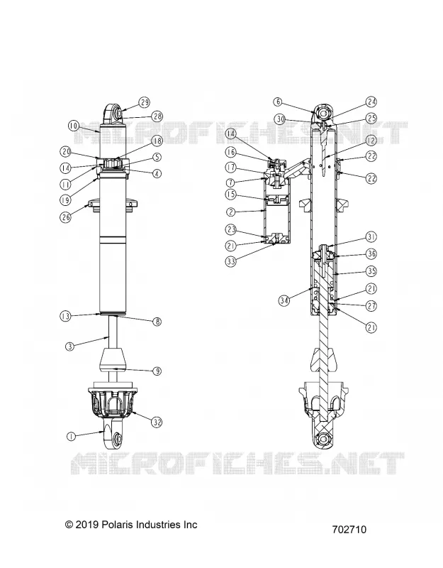 SUSPENSION, AMORTISSEUR AVANT INTERNALS