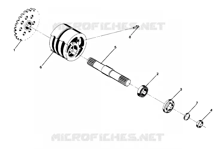 DETAILS-TRANSMISSION AVANT ASSEMBLY TENDEUR AVANT