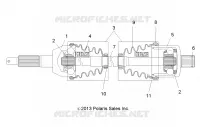 DRIVE TRAIN, TRANSMISSION ARRIERE SHAFT