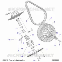 SYSTEME DE TRANSMISSION, SECONDARY CLUTCH
