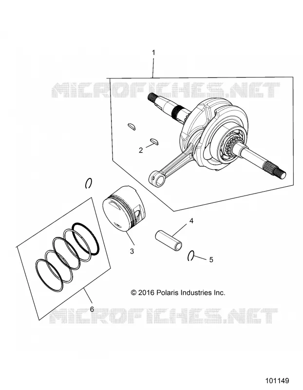 ENGINE, VILEBREQUIN, CONNECTING ROD AND PISTON -A19HZA15N1/N7 