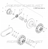 SYSTÈME DE TRANSMISSION, SECONDARY CLUTCH AND DRIVE BELT