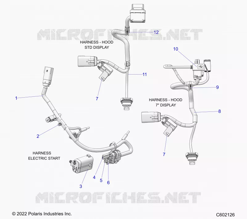 ELECTRICITE, WIRE HARNESS, HOOD, ELECTRIC START