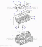 ENGINE, HEAD ASM AND SOUPAPES