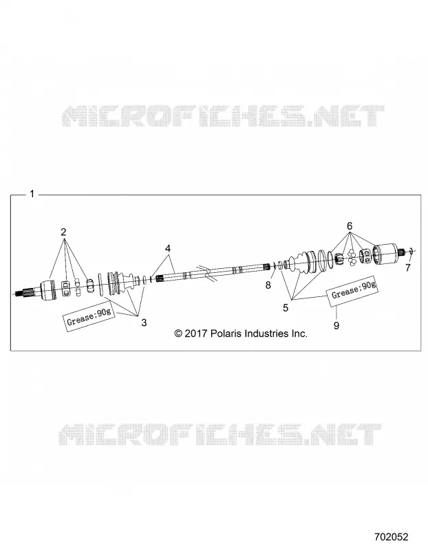 SYSTÃˆME DE TRANSMISSION, REAR HALF SHAFT