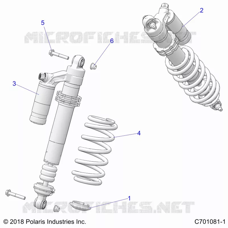 SUSPENSION, REAR SUPPORT AMORTISSEUR 