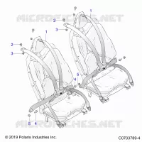 SIEGE BELT MOUNTING, REAR, PREMIUM/DELUXE