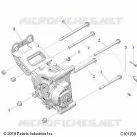 SYSTÃˆME DE TRANSMISSION, GEARCASE MOUNTING, REAR