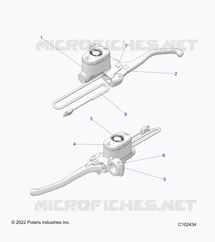 FREIN AVANT BRAKE LEVER AND MASTER CYLINDER