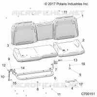 SIEGE ASM. REAR
