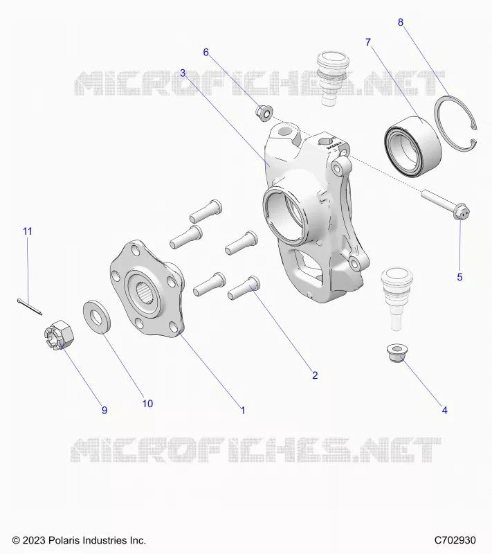 SUSPENSION, ROUE AVANT HUB, KNUCKLE