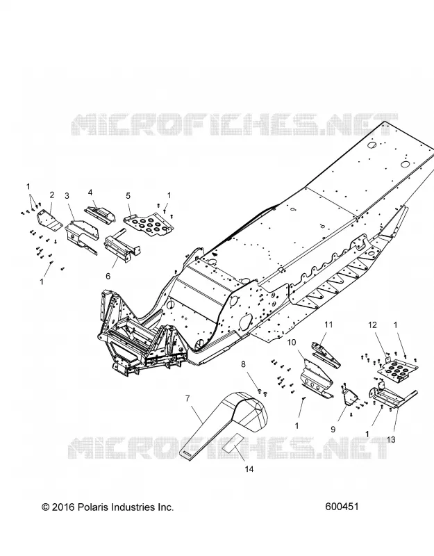 CHASSIS, FOOTREST AND PROTECTION D'EMBRAYAGE