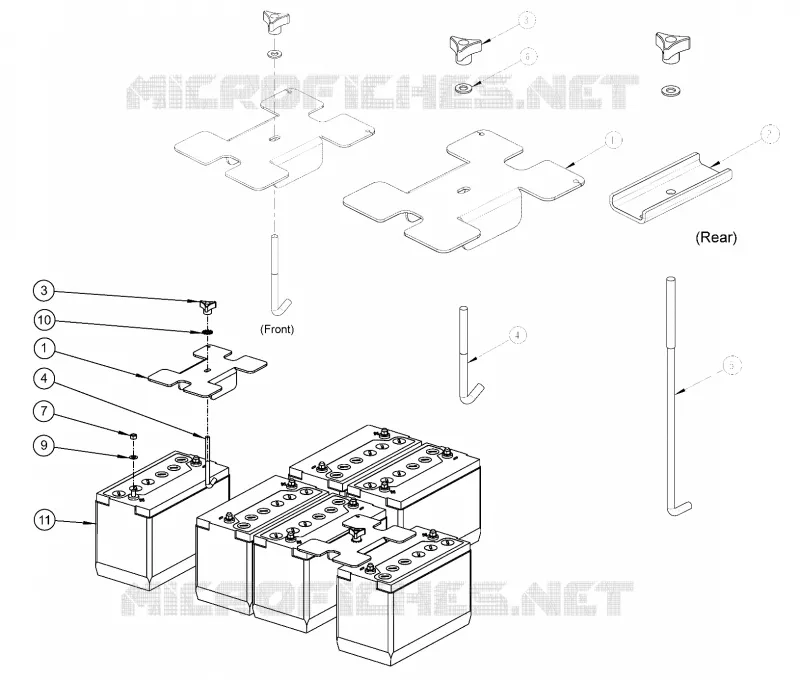 BATTERIE LEAD ACID FLOODED EV31 HOLD DOWN