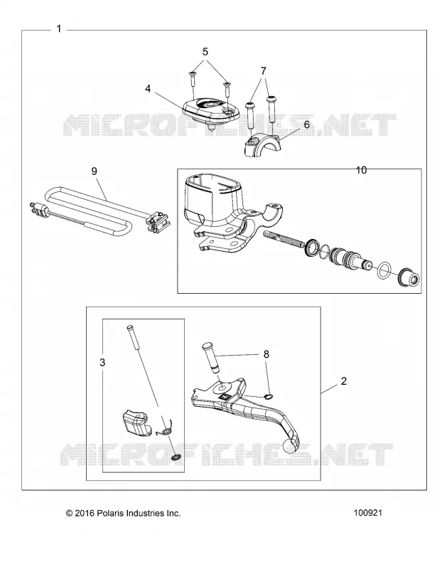 FREIN AVANT BRAKE LEVER AND MASTER CYLINDER