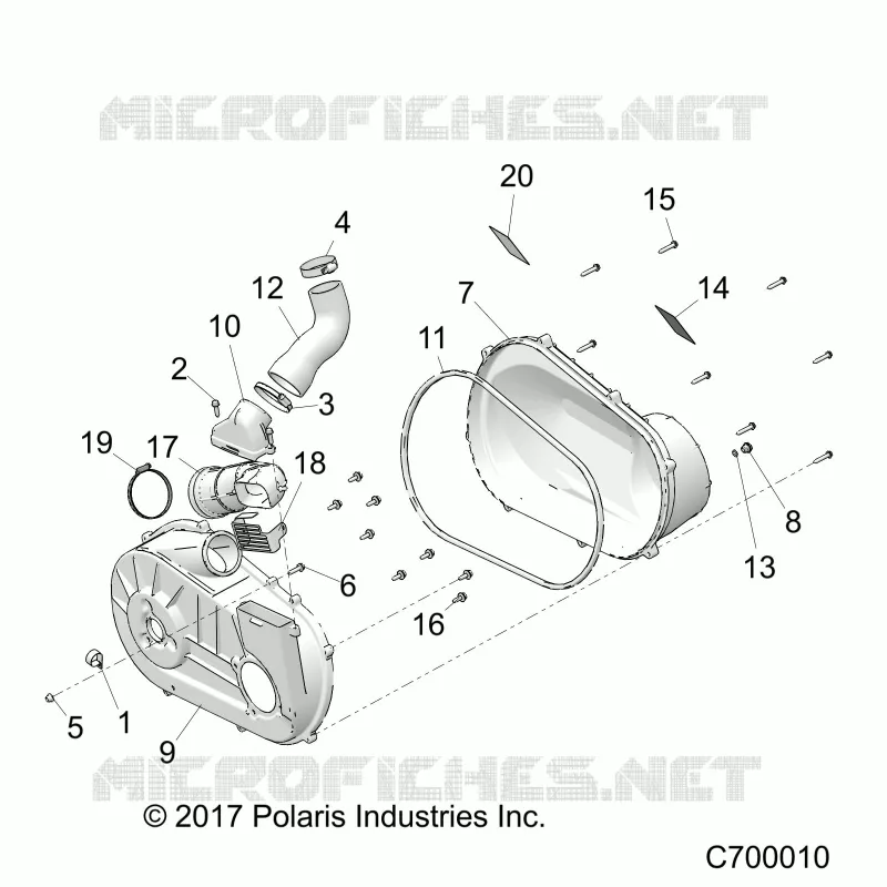 SYSTÃˆME DE TRANSMISSION, CLUTCH COVER AND DUCTING