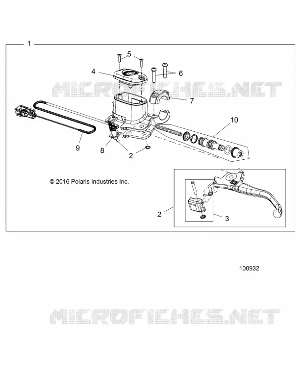 FREIN AVANT BRAKE LEVER AND MASTER CYLINDER