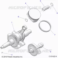 ENGINE, VILEBREQUIN, PISTON AND BALANCE SHAFT