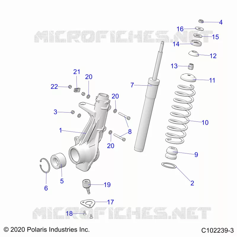 SUSPENSION, JAMBE DE FORCE AVANT
