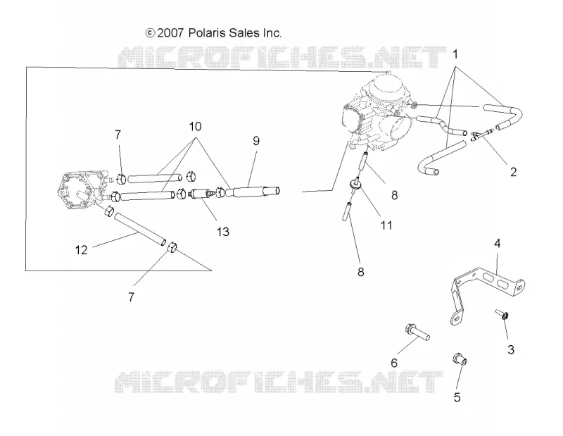 MOTEUR, CARBURATEUR MOUNTING/VENTING/CARBURANT LINES