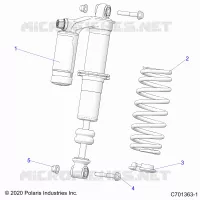SUSPENSION, AMORTISSEUR AVANT