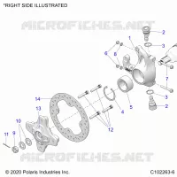 SUSPENSION AVANT HUB, KNUCKLE AND BRAKE DISC